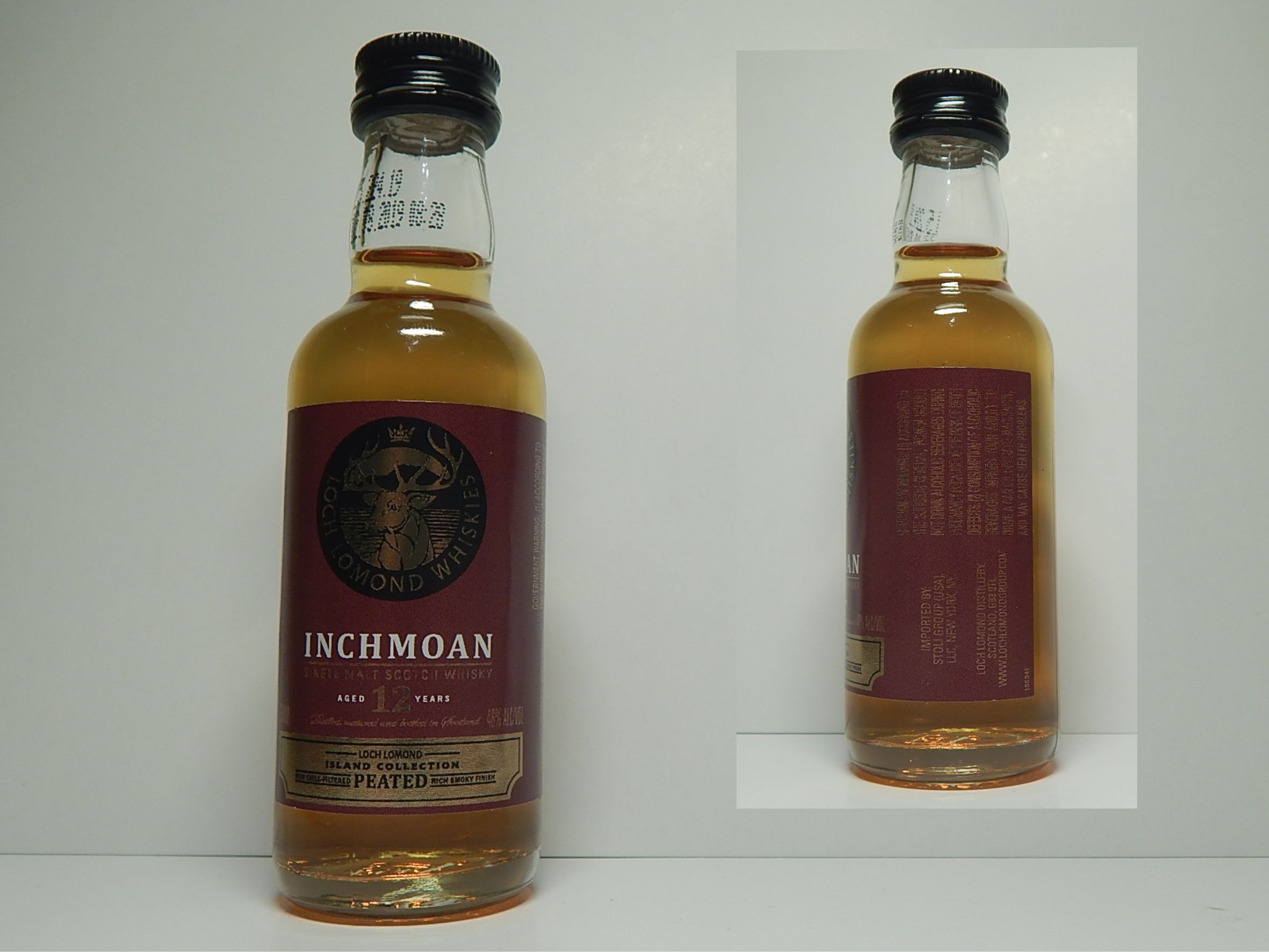 INCHMOAN Peated SMSW 12yo 50ML 46%ALC/VOL "USA"